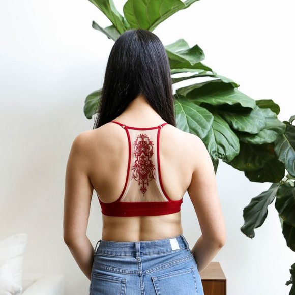 Tattoo Mesh Racerback Bralette - Picture 15 of 16